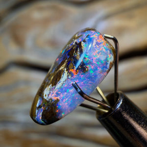 Little Rippa Unique 3 Sided Fire Stone 4.5cts - Yowah Nut Opal. Red Multicolour