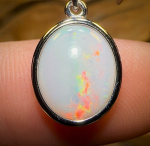 Sterling Silver - South Australian White Opal Hook Earrings - Opal Whisperers