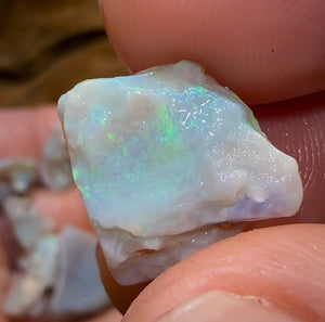 58.55cts - 11x Lightning Ridge Dark and Light Opal Rough Parcel - Opal Whisperers