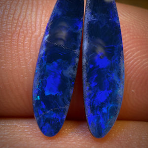 🔨 AUCTION 🔨 2.9cts - Australian Boulder Opal Doublet Pair. RECUTTER’S DELIGHT