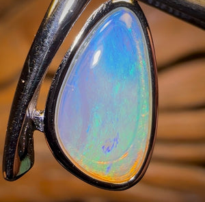 Sterling Silver - Solid South Australian Crystal Opal Pendant