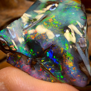 “Set in Stone” - Private Collector Acquisition- “Genesis” 247.1cts - Top Australian Boulder Seam Opal Specimen Polished