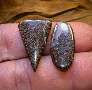 19.4cts - Australian Boulder Opal Pair - Opal Whisperers