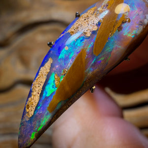 OpalFest 50% Off Banger WildCard! 7.8cts - “Tooth Like” TOP Solid Australian Boulder Pipe Opal