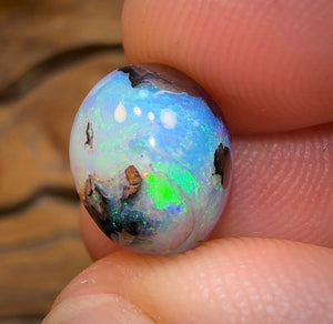 8.3cts - Yowah Nut Crystal Center Kernel Opal. Isaac “Magic Bean” Cut - Opal Whisperers