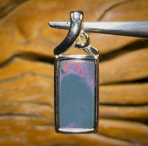 Sterling Silver - Queensland Boulder Opal Doublet Pendant