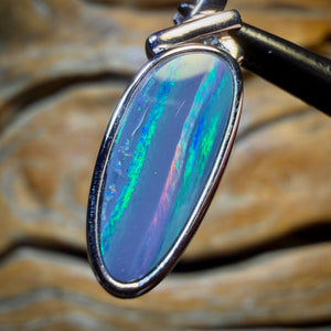 Sterling Silber - Queensland Boulder Opal Doublet Anhänger