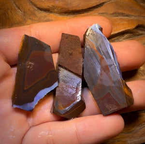 🔒 I’ve Got the Blues Collection 195.9cts - 3x Australian Boulder Seam Opal Rough Parcel