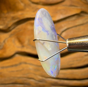 7.3cts - Australian Semi Black Crystal Opal from Lightning Ridge - Opal Whisperers