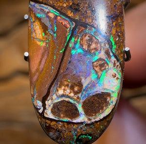 7.6cts - “Finger Print” Yowah Nut Conglomerate Opal - Opal Whisperers