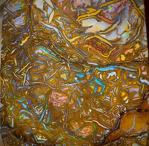 37 x 28mm - Wow Tribal Drilled Tan Boulder Opal Necklace