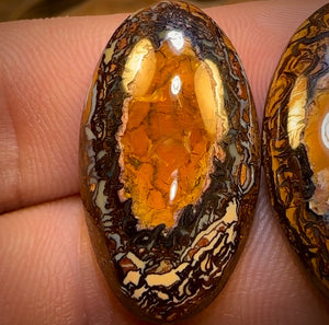 39.8cts - Super Rare Yowah Nut Crystal Centre Opal Pair