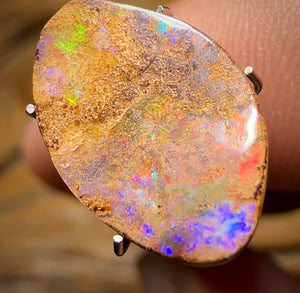 4.3cts - “Fire Rub”Queensland Boulder Opal from Yowah