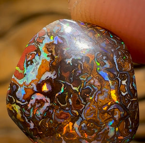 6.7cts - Tribal Yowah Nut Opal. Electric Multicolours!