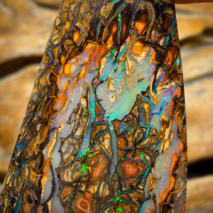 57.3cts - Top Tribal Artistic Queensland Boulder Opal from Yowah
