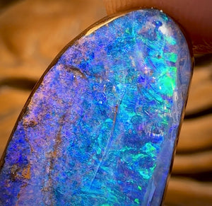 🔨 AUCTION 🔨 Reserve 💎 High Roller Banger Auction 💎 Beauty 40.5cts - Top Queensland Boulder Seam Opal Rub