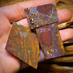 50% Off+ Card! 549.9cts - 3x Yowah Nut Rough Opal Parcel. Australian Opal
