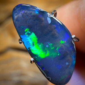 Bargain Banger! 2.9cts - “Suspended Electricity” Australian Black Boulder Seam Opal