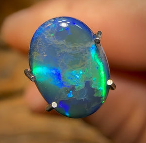 1.05cts - Lightning Ridge Black Opal Doublet - Opal Whisperers