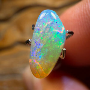 1.1cts - Solid Australian Boulder Pipe Golden Crystal Opal