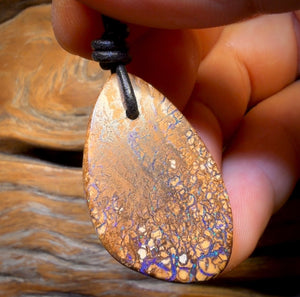 36 x 22mm - Drilled Queensland Boulder Opal Necklace