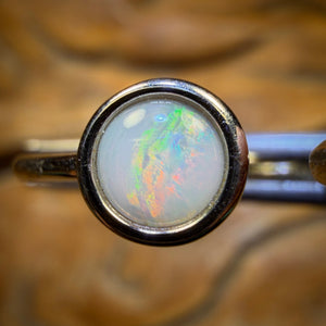 Sterling Silver - South Australian White Opal Ring