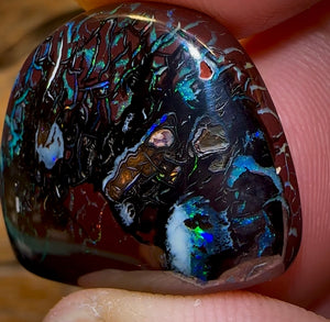 53.1cts - Tribal Queensland Boulder Opal Wonderful Picture Stone from Koroit