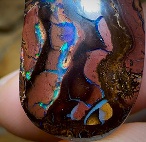 34.4cts - “Zebra” Tribal Yowah Nut Opal. Australian Opal - Opal Whisperers