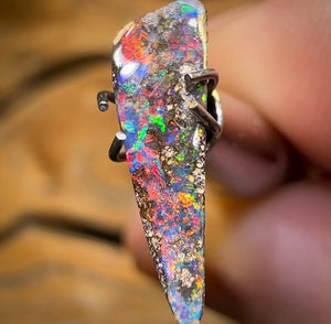 1.12cts - Queensland Boulder Seam Opal from Winton Red Fire
