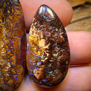 Buy1 Get 1 Free Card!72.3cts - “Partners” Tribal Queensland Boulder Opal Pair