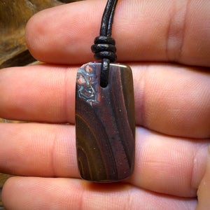 Wildcard! 32 x 16mm - Drilled Tribal Queensland Boulder Opal Necklace