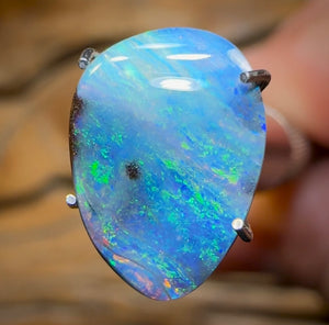 2.9cts - “Ice aka Scandinavian Blue”Queensland Boulder Opal from Winton - Opal Whisperers