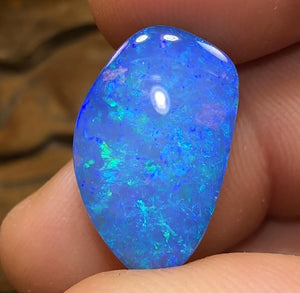 11.2cts - INVESTMENT Gem Quality Queensland Boulder Australian Opal. Scandinavian Ice Blue - Opal Whisperers