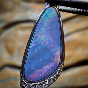 TGIF Sterling Silver - Queensland Boulder Opal Doublet Pendant