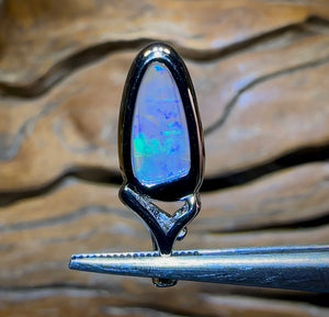 Sterling Silver - Solid South Australian Crystal Opal Pendant - Opal Whisperers