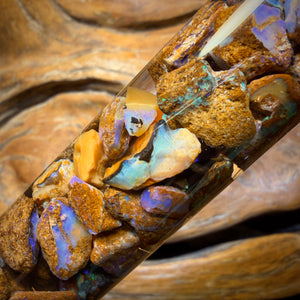 103cts - Jar of Yowah Nut Opal Rough w/ Fossil Opal