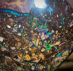 32 x 31mm - Drilled Tribal Australian Boulder Opal Necklace