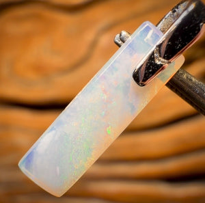 Sterling Silver - South Australian Solid Crystal Opal Pendant