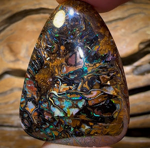 76.6cts - Large Top Tribal Queensland Boulder Opal from Koroit Double Sided