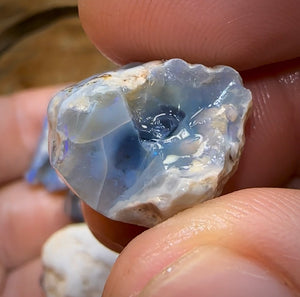 98.8cts - 4x Lightning Ridge Crystal, Dark and Black Opal Rough - Opal Whisperers