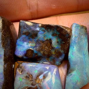84.7cts - 5x Australian Boulder Seam Opal Rubs Parcel