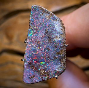 4.3cts - “Red Fire Family” Queensland Boulder Seam Opal