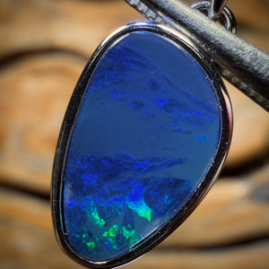 Sterling Silber - Queensland Boulder Opal Doublet Anhänger
