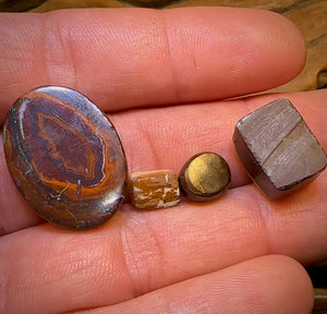 44.5cts - 4x Finished Queensland Boulder Opals with Crystal Centres Wholesale Parcel