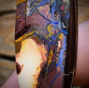 60.6cts - Tribal Queensland Boulder Opal from Koroit with Gold