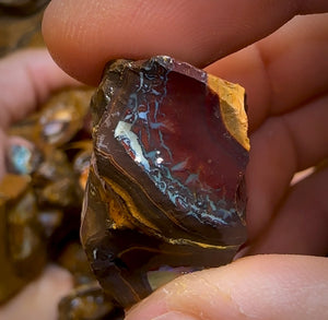 261.8g - 29x Yowah Nut Rough Pieces. Australian Opal With Kernel Crystal Centres. Less than $1/ct - Opal Whisperers