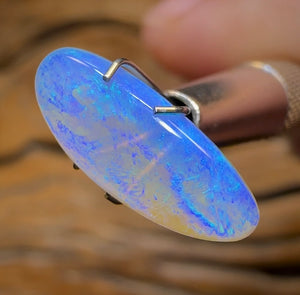 2.9cts -“Little Boy Blue” Lightning Ridge Crystal Opal - Opal Whisperers