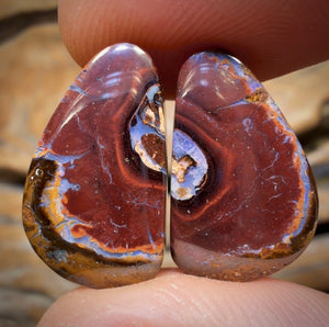 16.1cts - Tribal Yowah Nut Kernel Opal Pair BARGAIN