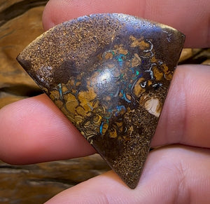 51.2cts - “Tribal Triangle 2”Queensland Boulder Opal from Yowah