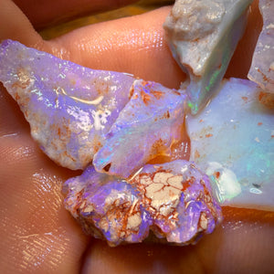 57.1cts - 6x Quality Lightning Ridge Opal Rough Parcel